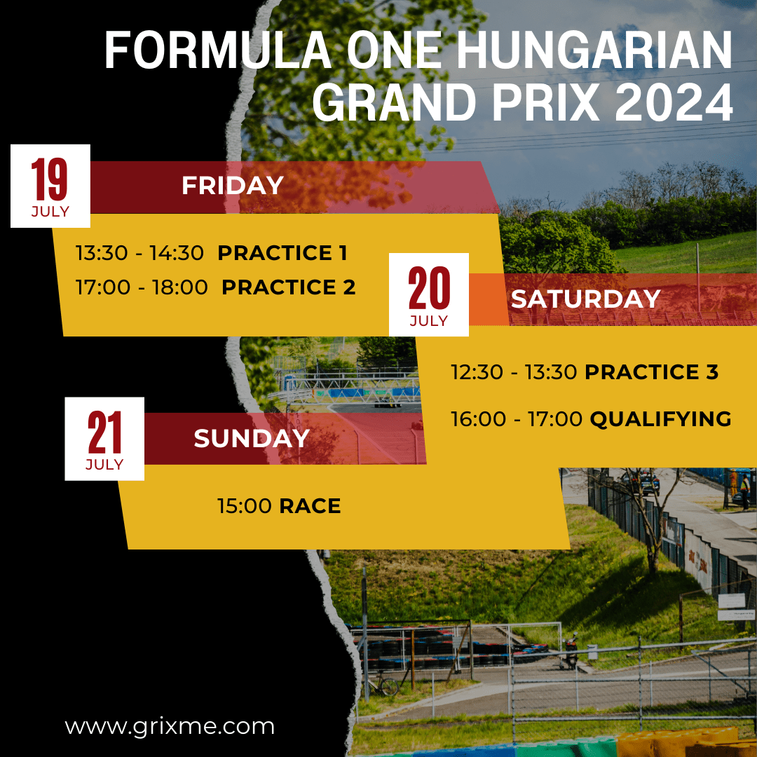 Hungarian Grand Prix 2024 schedule local time